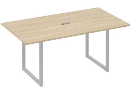 Стол для переговоров прямоугольный Мира Нумо, цвет дуб скандинавский + серый