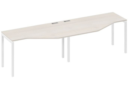 Рабочая станция эргономичная 2х140 Техно Мира Лофт, цвет дуб шамони + белый