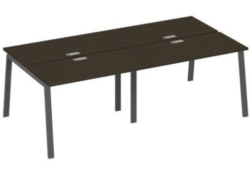 Рабочая станция 4х120 Мира Трио, цвет венге + антрацит