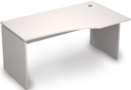 Стол криволинейный правый Деко, цвет белый