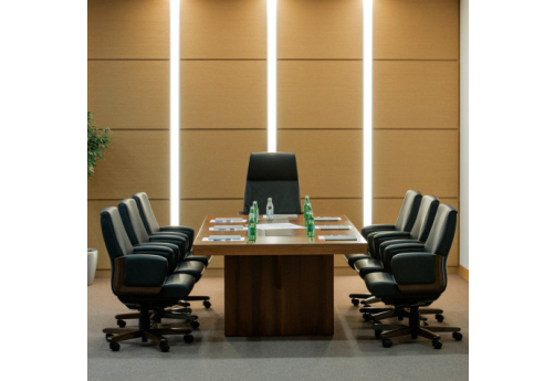 Стол для переговоров Элвис, цвет орех Италия + черный