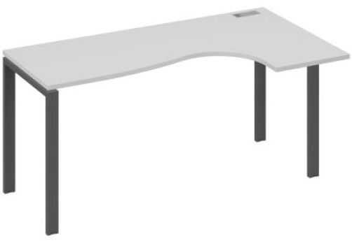 Стол эргономичный правый Мира Нумо, цвет серый + антрацит