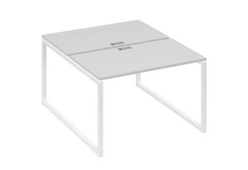 Рабочая станция (2х120) Мира Одри, цвет серый + белый