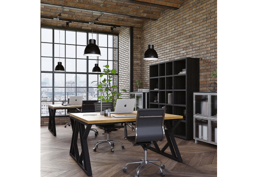 Составной стол на 2 рабочих места Урбан, цвет натуральное дерево