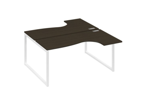 Рабочая станция эргономичная (2х160) Мира Одри, цвет венге + белый