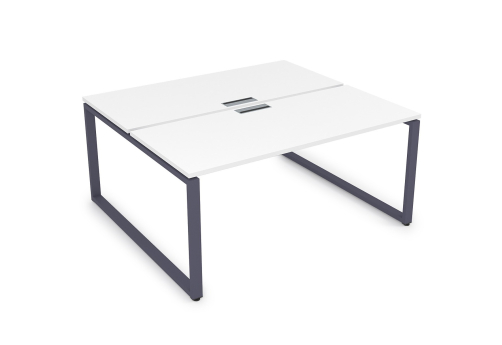 Стол на 2 рабочих места Оскар Персонал, цвет белый премиум