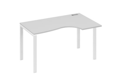 Стол эргономичный правый Мира Нумо, цвет серый + белый