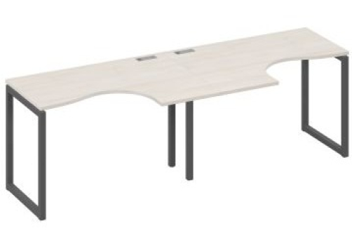 Рабочая станция эргономичная (2х120) Мира Одри, цвет дуб шамони + антрацит