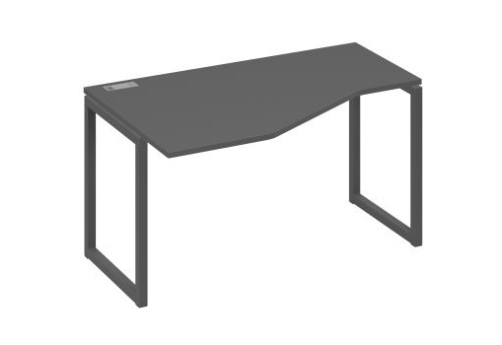 Стол эргономичный левый Мира Одри, цвет антрацит премиум + антрацит