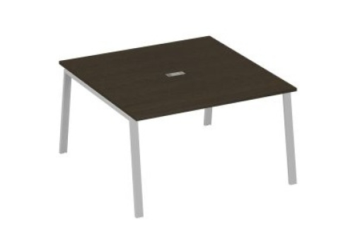 Стол для переговоров Мира Трио, цвет венге + серый