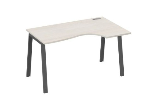 Стол эргономичный правый 140 Мира Трио, цвет дуб шамони + антрацит