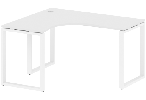 Стол эргономичный левый, цвет белый