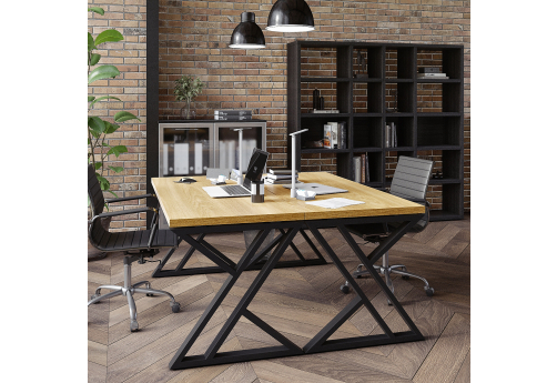 Составной стол на 2 рабочих места Урбан, цвет натуральное дерево
