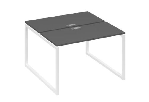 Рабочая станция (2х120) Мира Одри, цвет антрацит премиум + белый