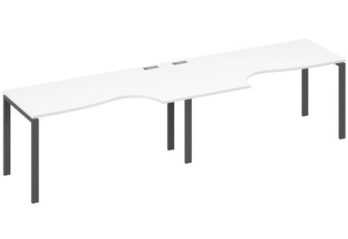 Рабочая станция эргономичная (2х160) Мира Нумо, цвет белый премиум + антрацит