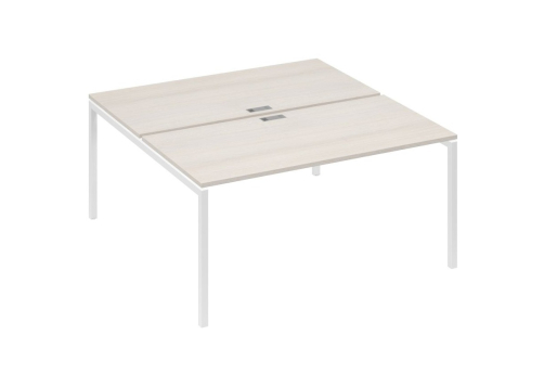 Рабочая станция 2х160 Мира Лофт, цвет дуб шамони + белый