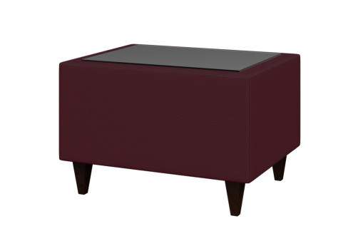 Стол прямоугольный, цвет бордовый