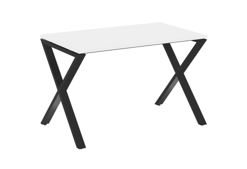 Стол рабочий Европа, цвет белый бриллиант + черный