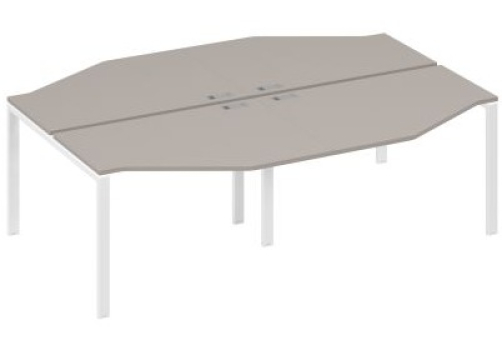 Рабочая станция эргономичная (4х120) Мира Нумо, цвет мокко премиум + белый