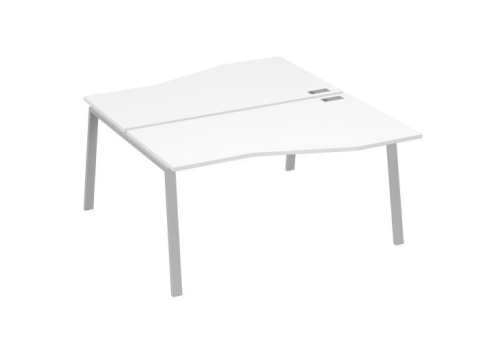 Станция рабочая эргономичная 2х160 Мира Трио, цвет белый премиум + серый