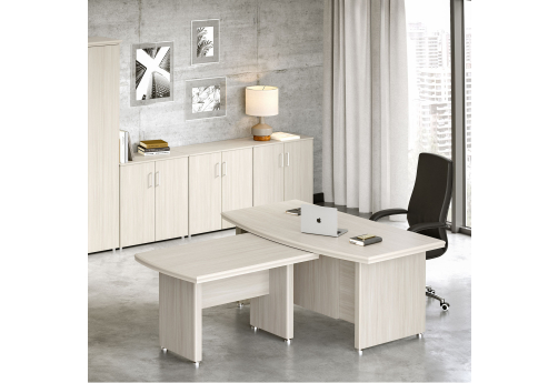 Стол письменный с брифинг-приставкой Агат, цвет светлый дуб