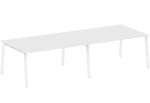 Стол для переговоров (2 столешницы), цвет белый