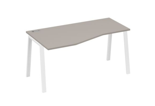 Стол эргономичный левый 160 Мира Трио, цвет мокко премиум + белый