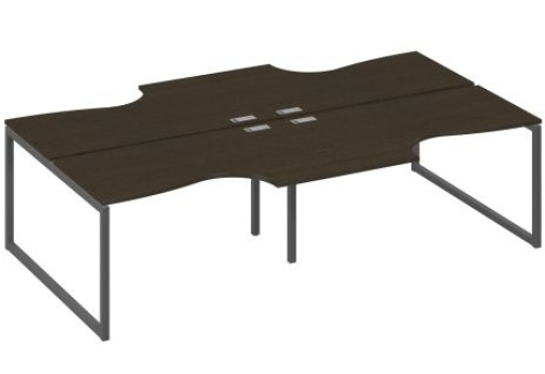 Рабочая станция эргономичная (4х140) Мира Одри, цвет венге + антрацит