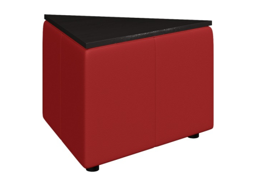 Стол треугольный, цвет красный