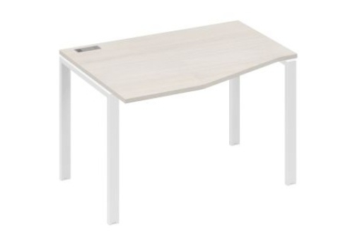 Стол эргономичный левый Мира Нумо, цвет дуб шамони + белый