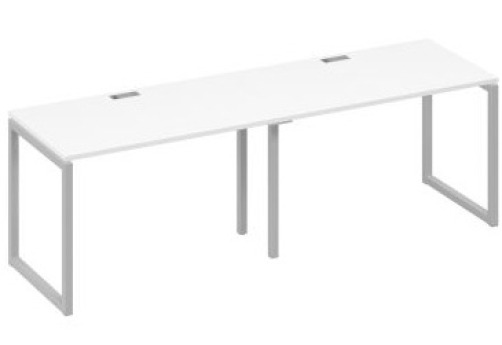 Рабочая станция (2х120) Мира Одри, цвет белый премиум + серый