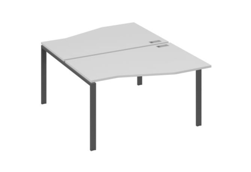 Рабочая станция эргономичная (2х140) Мира Нумо, цвет серый + антрацит