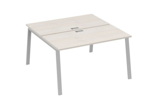 Рабочая станция 2х140 Мира Трио, цвет дуб шамони + серый