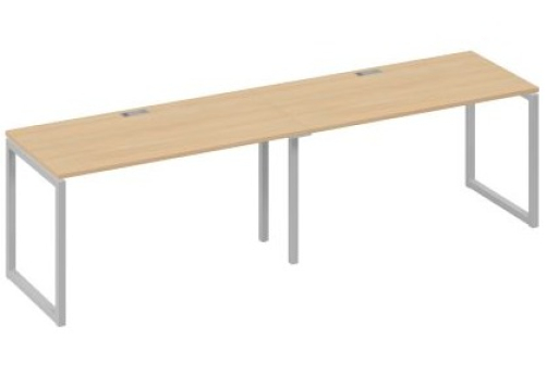 Рабочая станция (2х140) Мира Одри, цвет натуральный дуб + серый