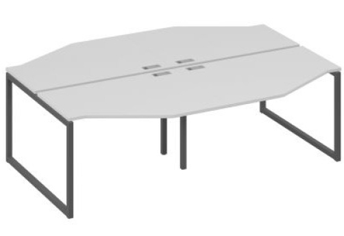 Рабочая станция эргономичная (4х120) Мира Одри, цвет серый + антрацит