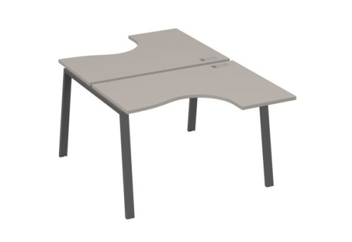 Рабочая станция эргономичная 2х120 Мира Трио, цвет мокко премиум + антрацит