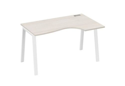 Стол эргономичный правый 140 Мира Трио, цвет дуб шамони + белый