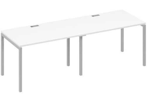 Рабочая станция 2х120 Мира Лофт, цвет белый премиум + серый