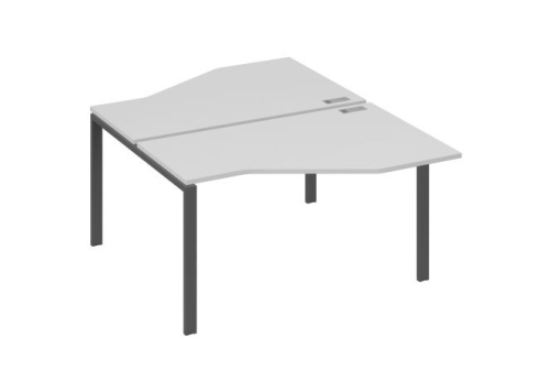 Рабочая станция эргономичная (2х140) Мира Нумо, цвет серый + антрацит