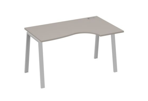 Стол эргономичный правый 140 Мира Трио, цвет мокко премиум + серый