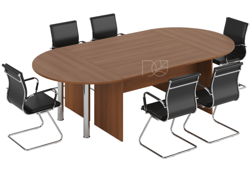 Стол для переговоров, 2840х1440х755 мм, цвет орех