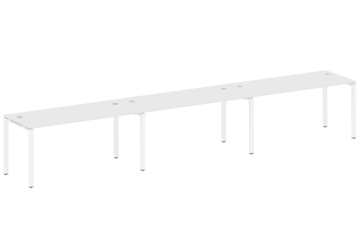 Стол на 3 рабочих места, цвет белый