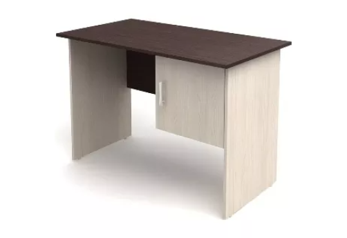 Стол 1-тумбовый с дверкой, цвет венге + дуб молочный