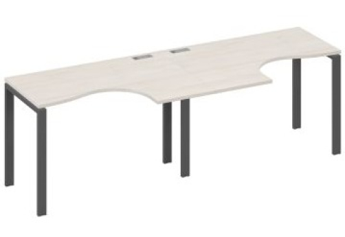 Рабочая станция эргономичная (2х120) Мира Нумо, цвет дуб шамони + антрацит