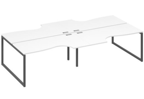 Рабочая станция эргономичная (4х160) Мира Одри, цвет белый премиум + антрацит