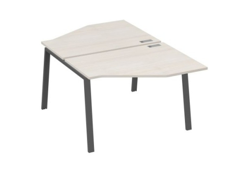 Рабочая станция эргономичная 2х120 Мира Трио, цвет дуб шамони + антрацит