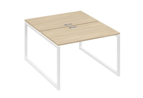 Рабочая станция (2х120) Мира Одри, цвет дуб скандинавский + белый