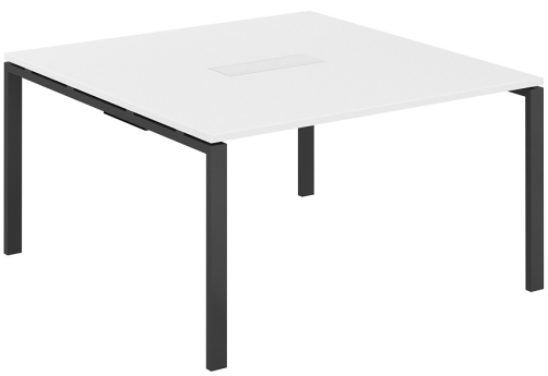 Стол переговорный Индиго Сет, цвет белый + антрацит