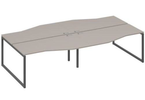 Рабочая станция эргономичная (4х160) Мира Одри, цвет мокко премиум + антрацит