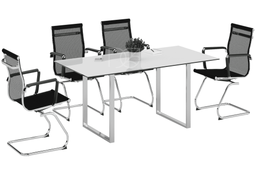 Стол для переговоров, 1600x800х730 мм, цвет белый